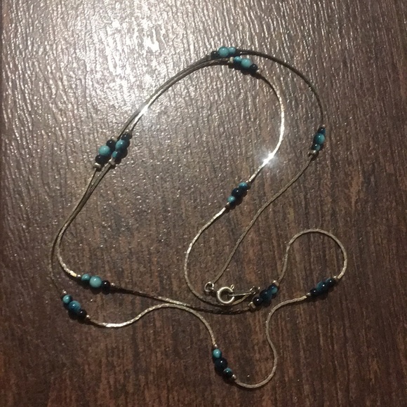 Turquoise Gypsy Silver Sea Necklace - Picture 8 of 8